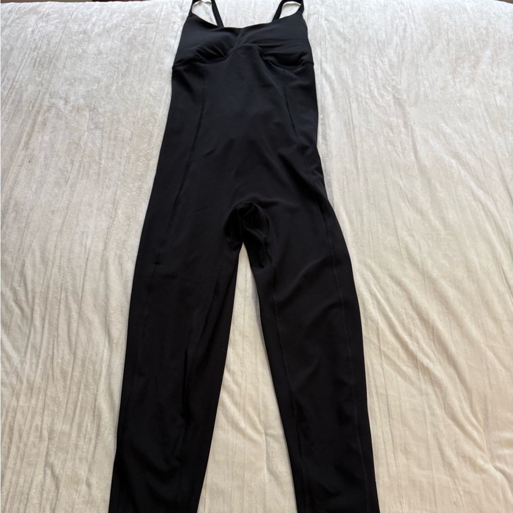 Gymshark Black Women's one piece workout suit.